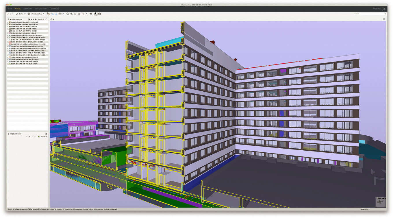 Planung des Gebäudekomplexes