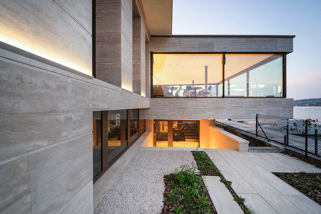 Alex Lake Zürich facade boathouse