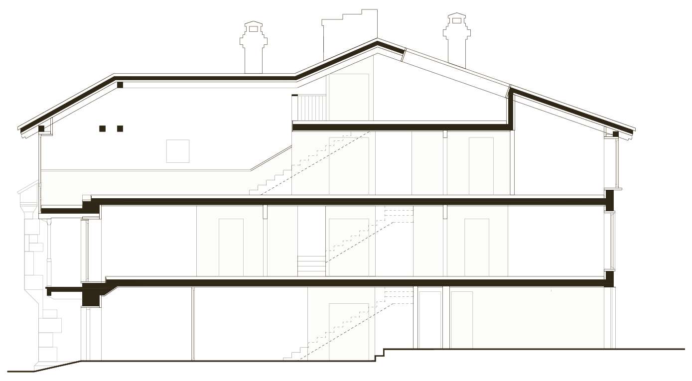 Gebäudeschnitt plan