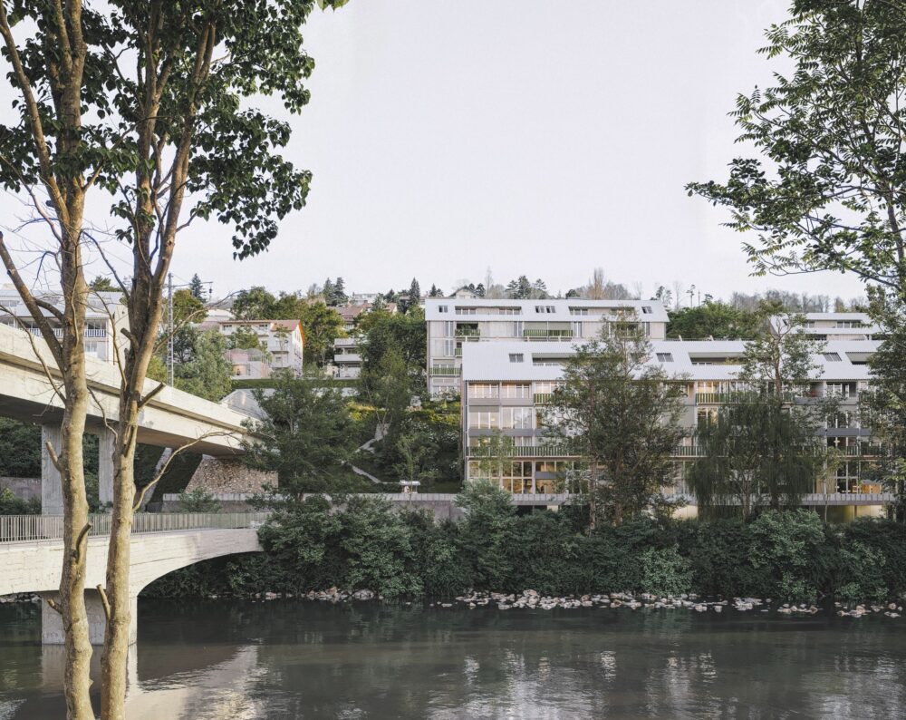 Das Projekt erzielt eine stimmige städtebauliche Dichte durch überzeugende Gebäudesetzung, differenzierte Höhenstaffelung und arealöffnende Freiraumkonzeption. Visualisierungen: Solanellas Van Noten Meister Architekten