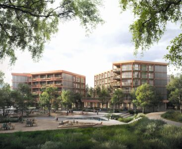 Die Freiraumgestaltung ist integraler Bestandteil des architektonischen Konzepts. Visualisierungen: Filippo Bolognese