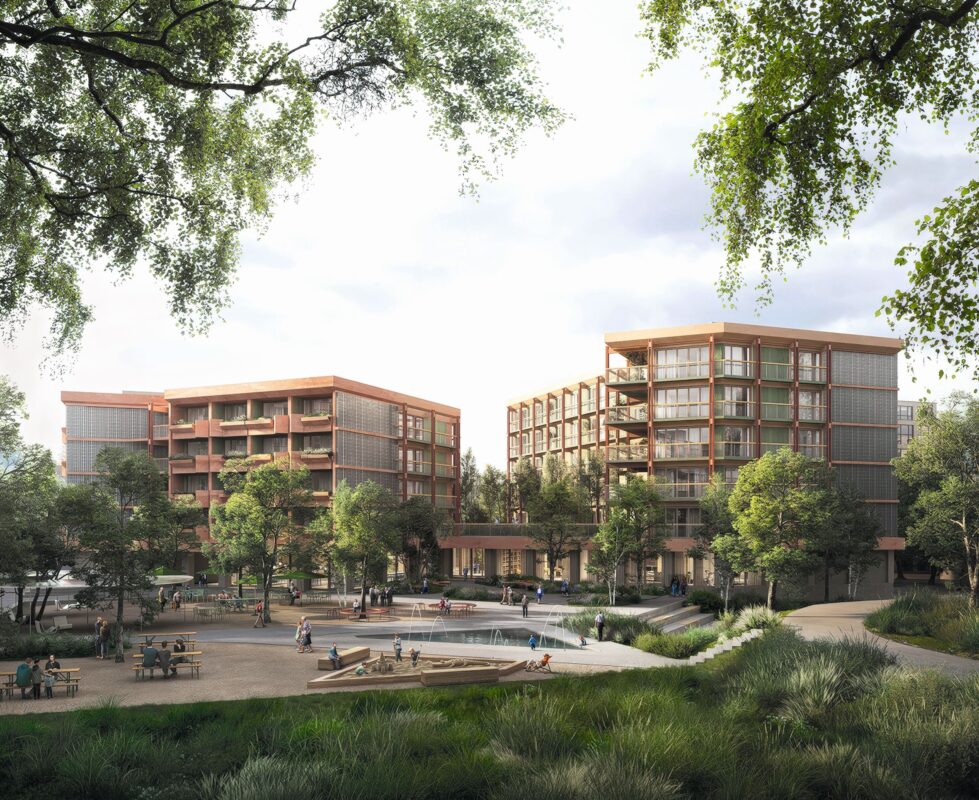 Die Freiraumgestaltung ist integraler Bestandteil des architektonischen Konzepts. Visualisierungen: Filippo Bolognese